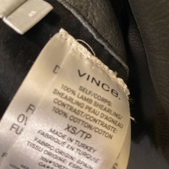 Vince shawl collar reversible lamb shearling fur leather jacket coat - Picture 11 of 11